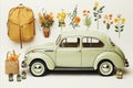 Vintage Knolling. Artistic Arrangement of Nostalgic Analog Lifestyle and Objects