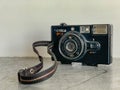 Vintage Konica pop photography camera. Royalty Free Stock Photo