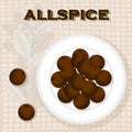 Vintage label for Allspice Pepper