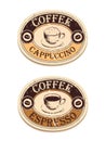 Vintage label coffee Royalty Free Stock Photo