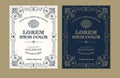 Vintage label design set with an example of your text Royalty Free Stock Photo
