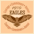 Vintage label Eagle - Retro emblem