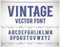 Vintage label font. Alcogol label style. Royalty Free Stock Photo