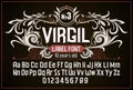 Vintage label font. Alcohol label style. Royalty Free Stock Photo