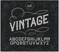 Vintage label font. Alcohol label style.