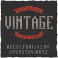 Vintage label font. Good to use in any classic label design