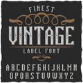 Vintage label font. Good to use in any classic label design