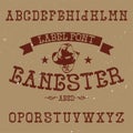 Vintage label font named Gangster Royalty Free Stock Photo