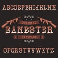 Vintage label font named Gangster Royalty Free Stock Photo