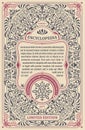 Vintage label for packing or book cover design Royalty Free Stock Photo