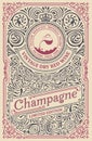 Vintage label for packing or book cover design Royalty Free Stock Photo