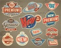 Vintage label set. Vector retro design banner backgrounds Royalty Free Stock Photo