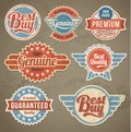 Vintage label set. Vector retro design banner backgrounds Royalty Free Stock Photo
