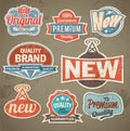 Vintage label set. Vector retro design banner backgrounds Royalty Free Stock Photo