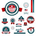 Vintage label and tag independence day Royalty Free Stock Photo