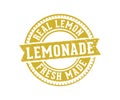 Vector label tag and stamp design for lemonade drink beverage and lemon juice