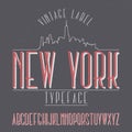 Vintage label typeface Royalty Free Stock Photo