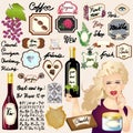 Vintage Labelling Vector Kit - 20+ Labels - for Products Signs Frames Labels & Buttons - Wine Food Coffee Chocolate Vanilla Beauty