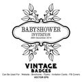 Vintage Labels - Baby Shower Decorations Royalty Free Stock Photo