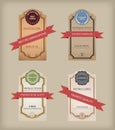 Vintage Labels Collection - 9 web and print design element. Royalty Free Stock Photo