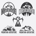 vintage labels mountain adventure Royalty Free Stock Photo