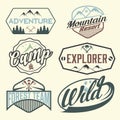 vintage labels mountain adventure Royalty Free Stock Photo