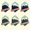 vintage labels mountain adventure Royalty Free Stock Photo