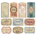 Vintage labels set (vector)