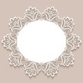 Vintage lace doily decoration Royalty Free Stock Photo