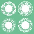 Vintage Lace Doily Set, Place Mat, Paper Cutout Royalty Free Stock Photo