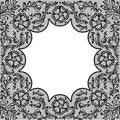Vintage lace frame, ornamental flowers Royalty Free Stock Photo