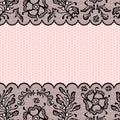Vintage lace frame, ornamental flowers. Vector Royalty Free Stock Photo