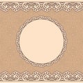 Vintage lace frame, seamless background