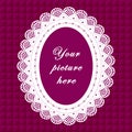 Vintage Lace Frame, Seamless Background Royalty Free Stock Photo