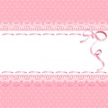 Vintage lace pink background with ribbon Royalty Free Stock Photo