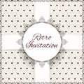 Vintage lace polka dots vector ornament card