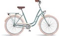 Vintage ladies bicycle with wicker basket