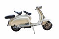 Vintage lambretta on a white background Royalty Free Stock Photo