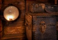 Vintage Lamp & Steamer Chests