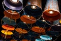 Vintage lamps in the form of a bucket Royalty Free Stock Photo