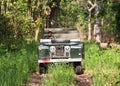 Vintage Land Rover Series II in Chitwan jungle, Nepal