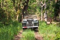 Vintage Land Rover Series II in Chitwan jungle, Nepal