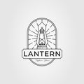 vintage lantern or lamp light logo vector illustration design Royalty Free Stock Photo