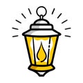 Vintage Lantern Vector Illustration for  and Design Projects Royalty Free Stock Photo