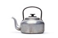 Vintage large aluminum tea pot kettle