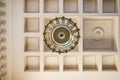 Large antique chandelier, close-up view from below. Royalty Free Stock Photo