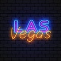 Vintage las vegas neon, great design for any purposes. Vector graphic illustration. Design element