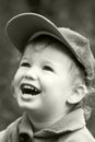 Vintage laughing kid Royalty Free Stock Photo