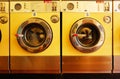 Vintage Laundromat Dryers Number 5 and 6 Royalty Free Stock Photo