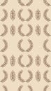 Vintage Laurel Wreath and Wheat Pattern Royalty Free Stock Photo